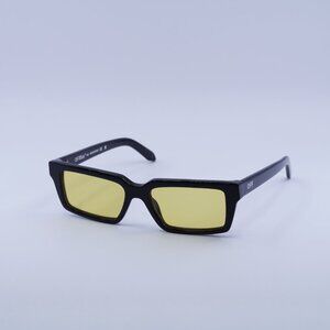 Off-White OERI13A WARREN 1018 Sunglasses Black Rectangle Frame, Yellow Lenses